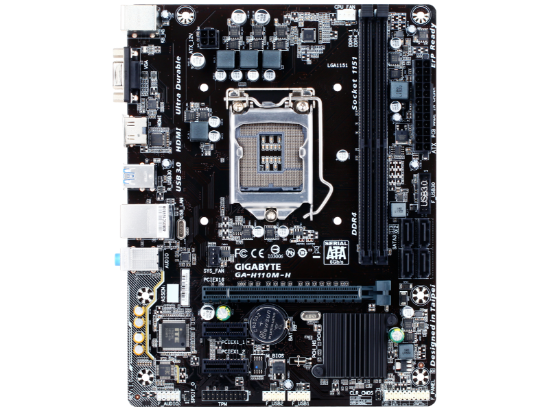 Gigabyte H110MH Intel Socket 1151 MicroATX 6th/7th Gen Desktop