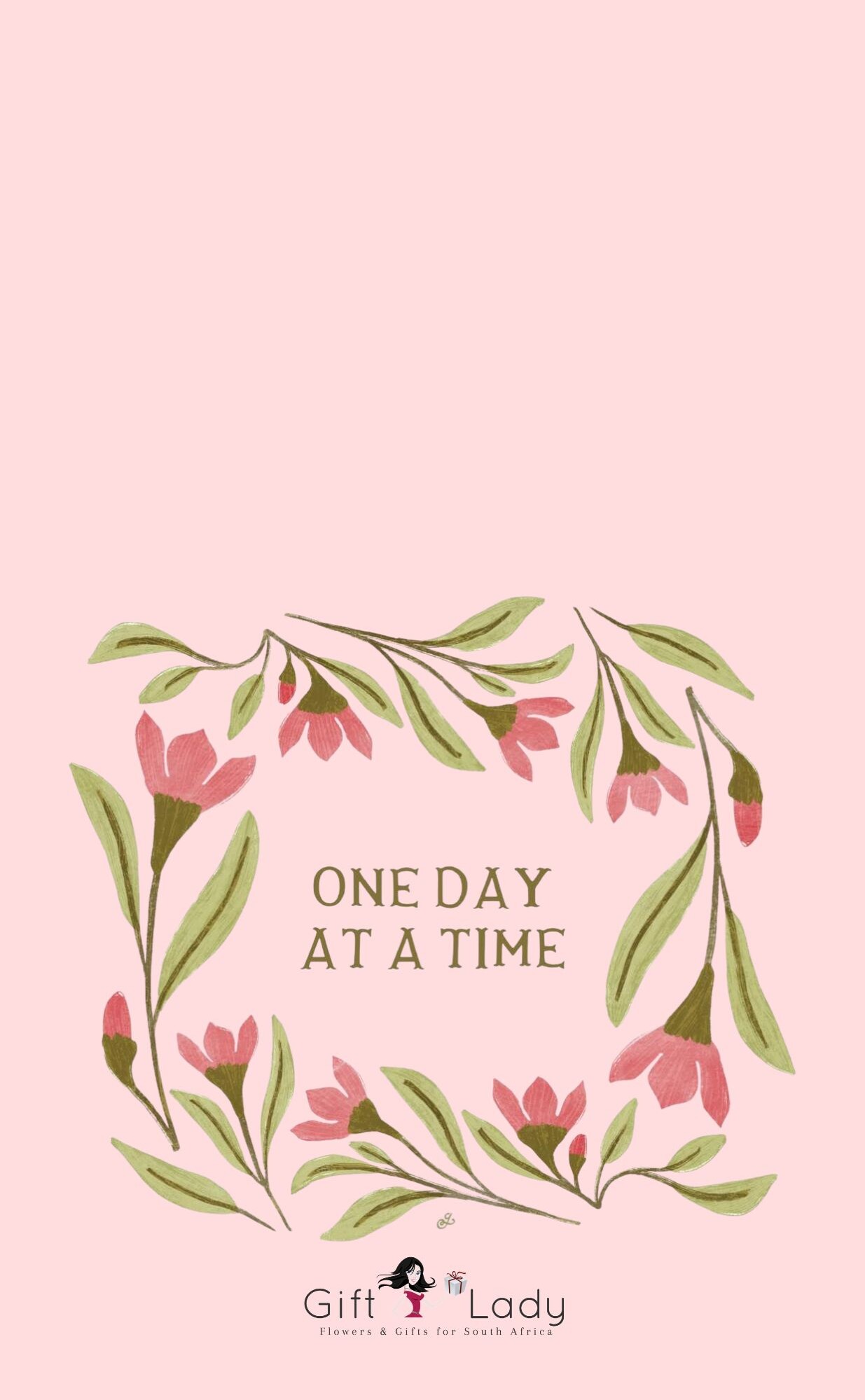 Pink One Day At A Time Wrapper