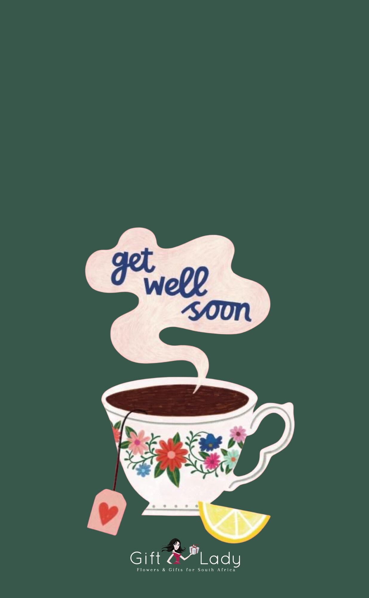 Teacup Get Well Soon Wrapper