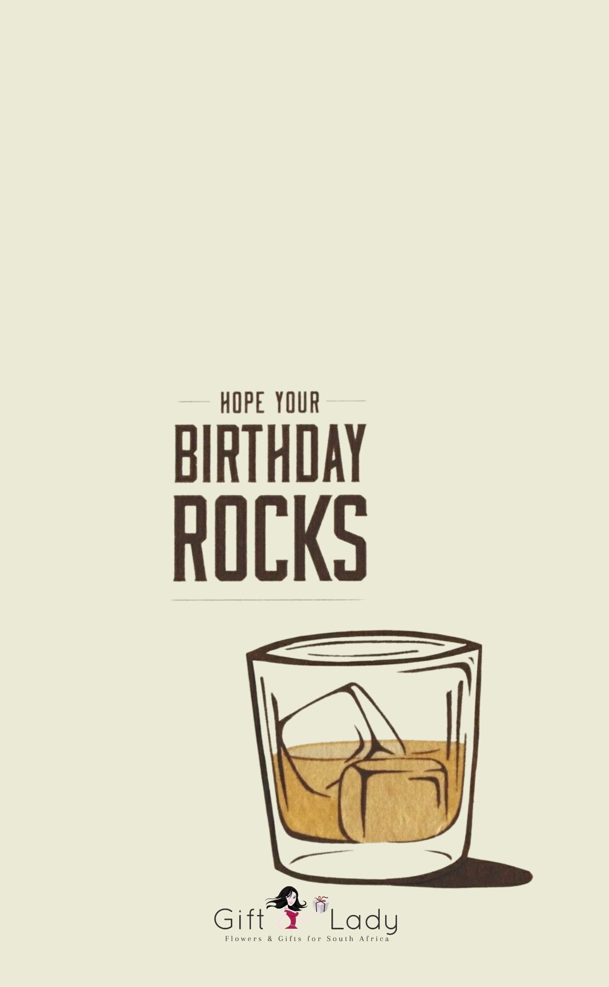 On The Rocks Birthday Wrapper