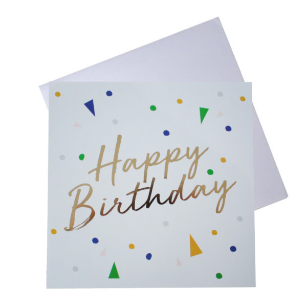 Happy Birthday Confetti Foil Card Party Supplies PartyLady