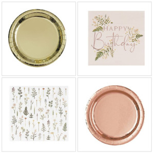 Plates, Cutlery and Napkins