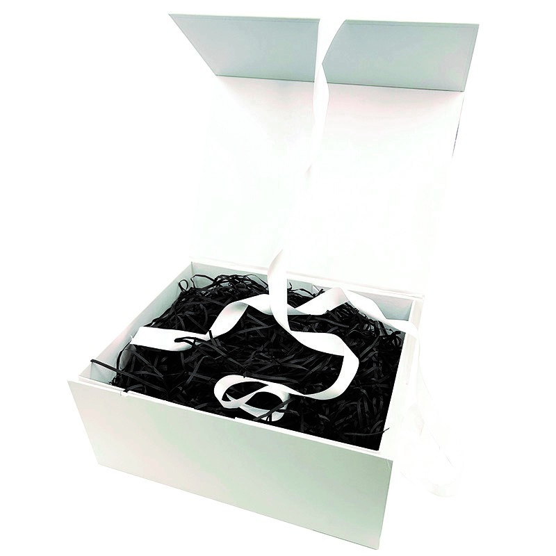 White Magnetic Gift Box with Satin Ribbon & Bow