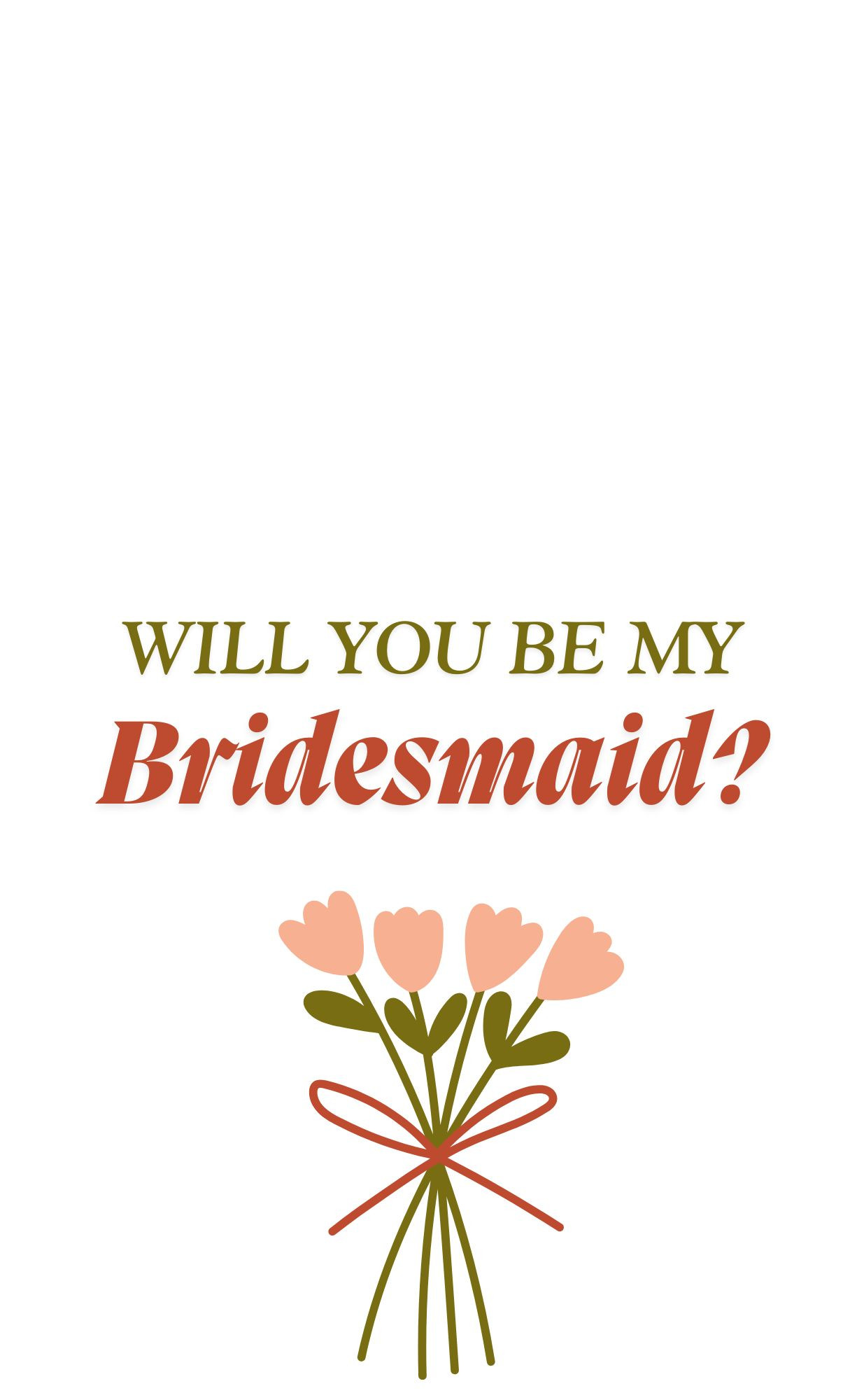 Will You Be My Bridesmaid Flowers Wrapper