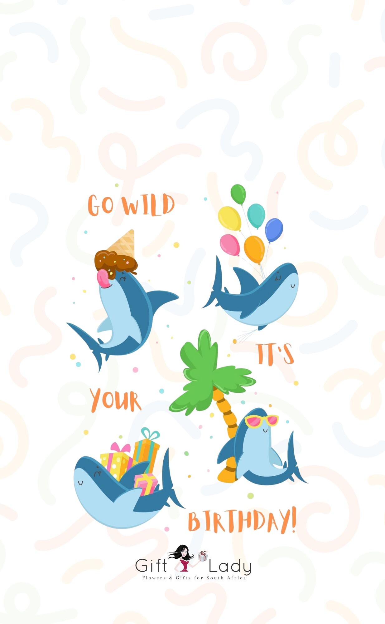 Shark Birthday Wrapper