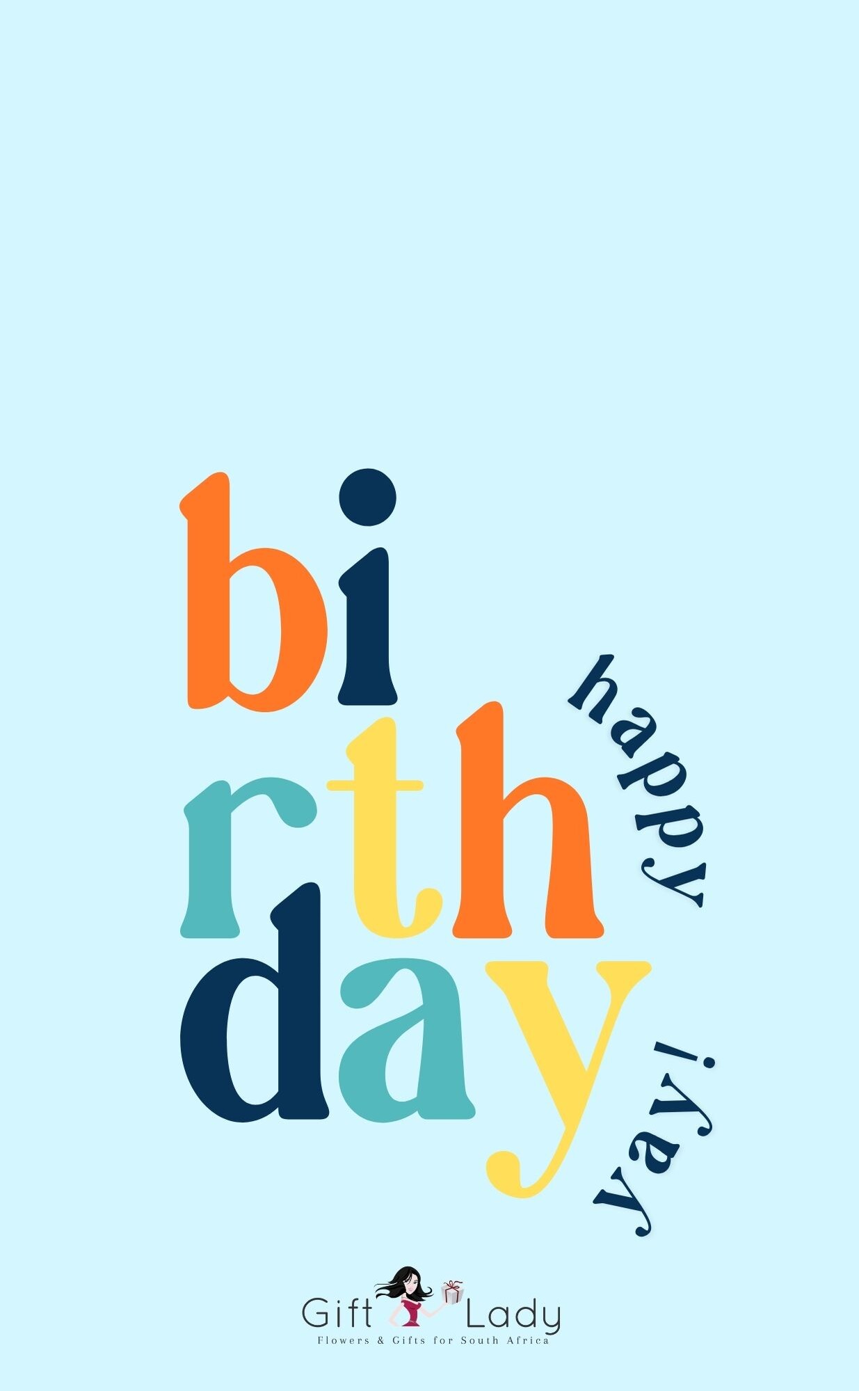 Blue Yay Birthday Wrapper