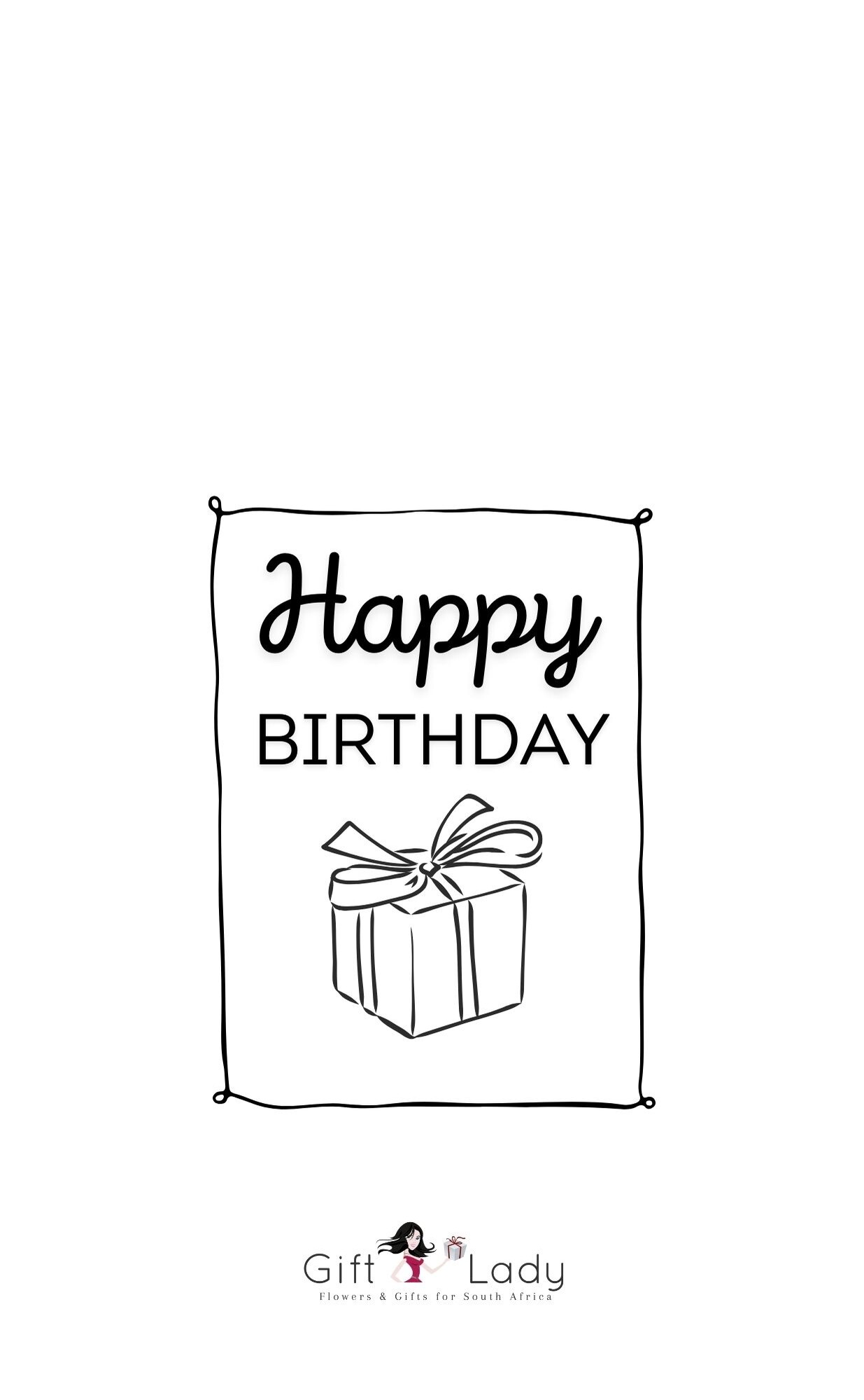 Black & White Birthday Wrapper