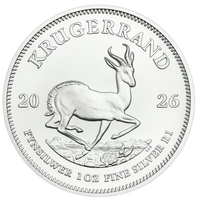 1 Oz Silver Krugerrand (Includes Plastic Capsule)
