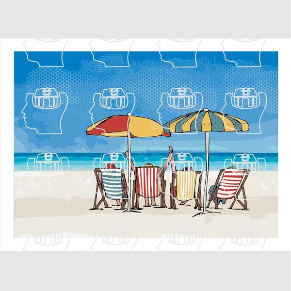 SuleneTaylorArt artwork - FourBeachChairs House