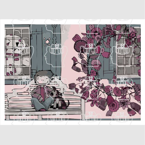 Sulene Taylor Artwork - TeddyInWindow House