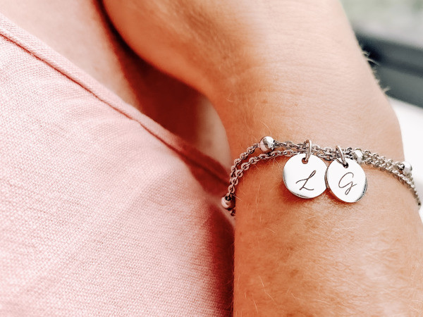 Custom Initials - Ball Chain Bracelet