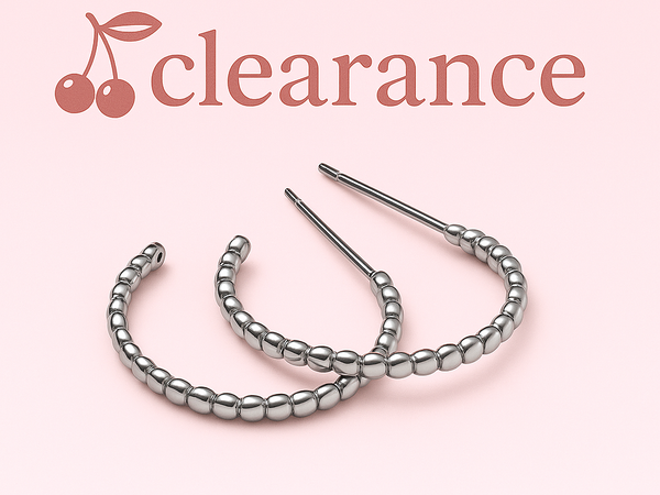 Confetti Hoop Earrings - Silver