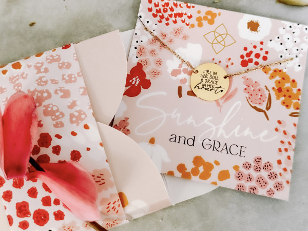 Fire In Her Soul Disk Necklace